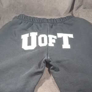 Vintage Hot Line University of Toronto Black White Lettering Bum Joggers VG- M